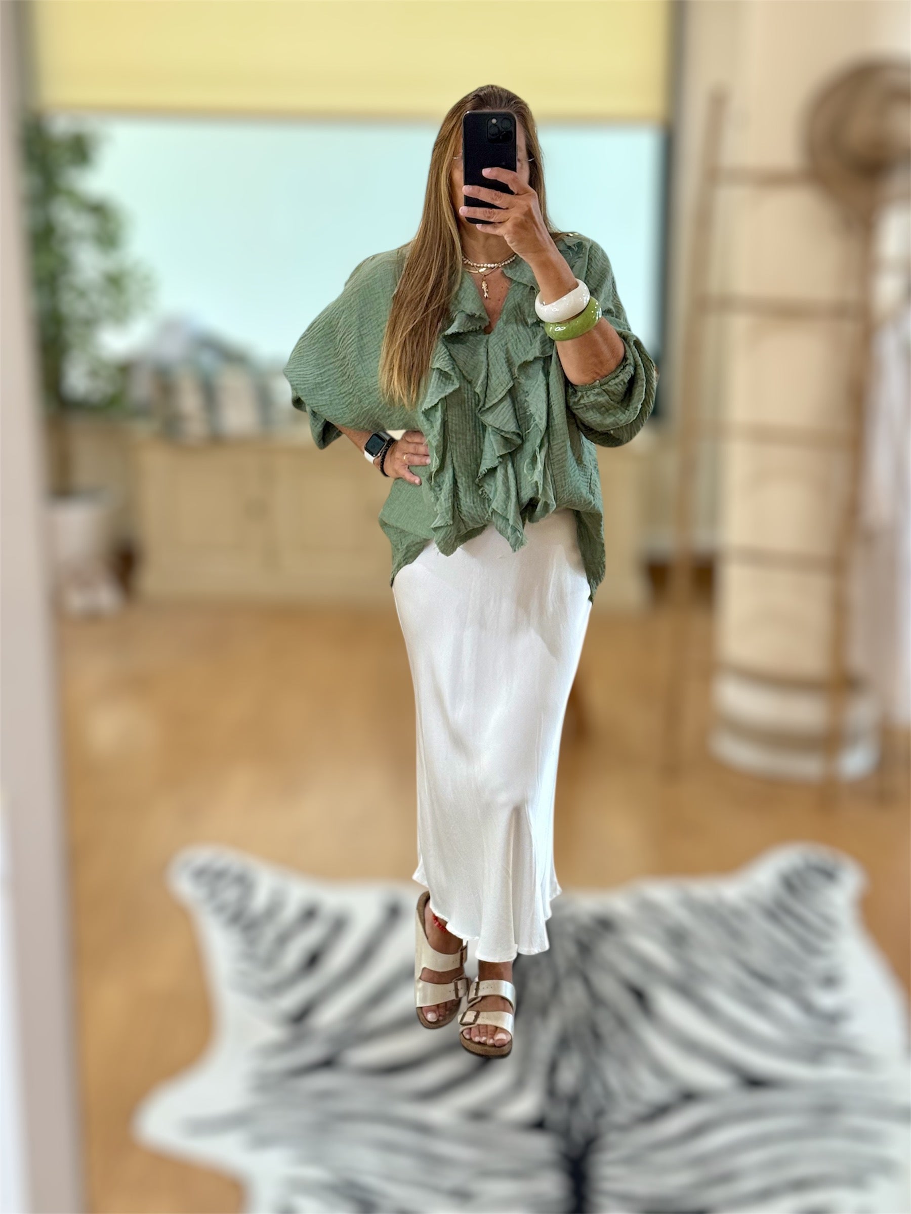 Camisola Folhos