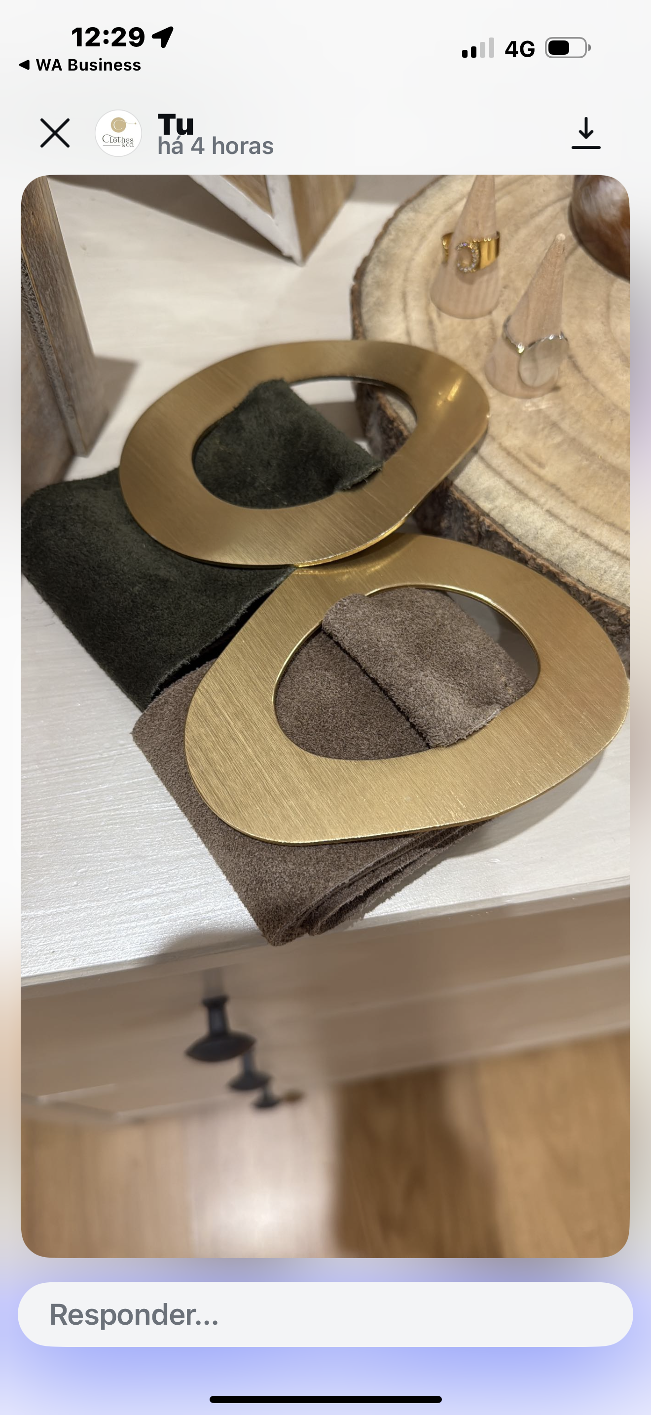 Cinto Fivela Dourada